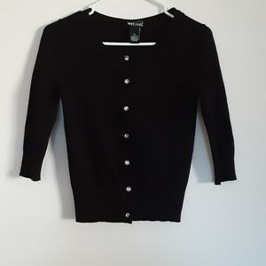Cropped black cardigan